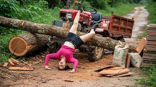 Download Lagu I Wish I Saw This! Girl Drives a Truck to Help Deliver Sand and Cement to Highland Villagers MP3