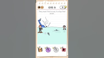 Smith & Joe. Level 13. Joe must find a way to stop that shark. #games #braintest #brainteaser