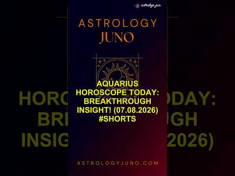 Aquarius Horoscope Today: Breakthrough Insight! (07.08.2026) #Shorts
