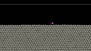LAMMPS simulation of atom sticking to a silver (100) surface