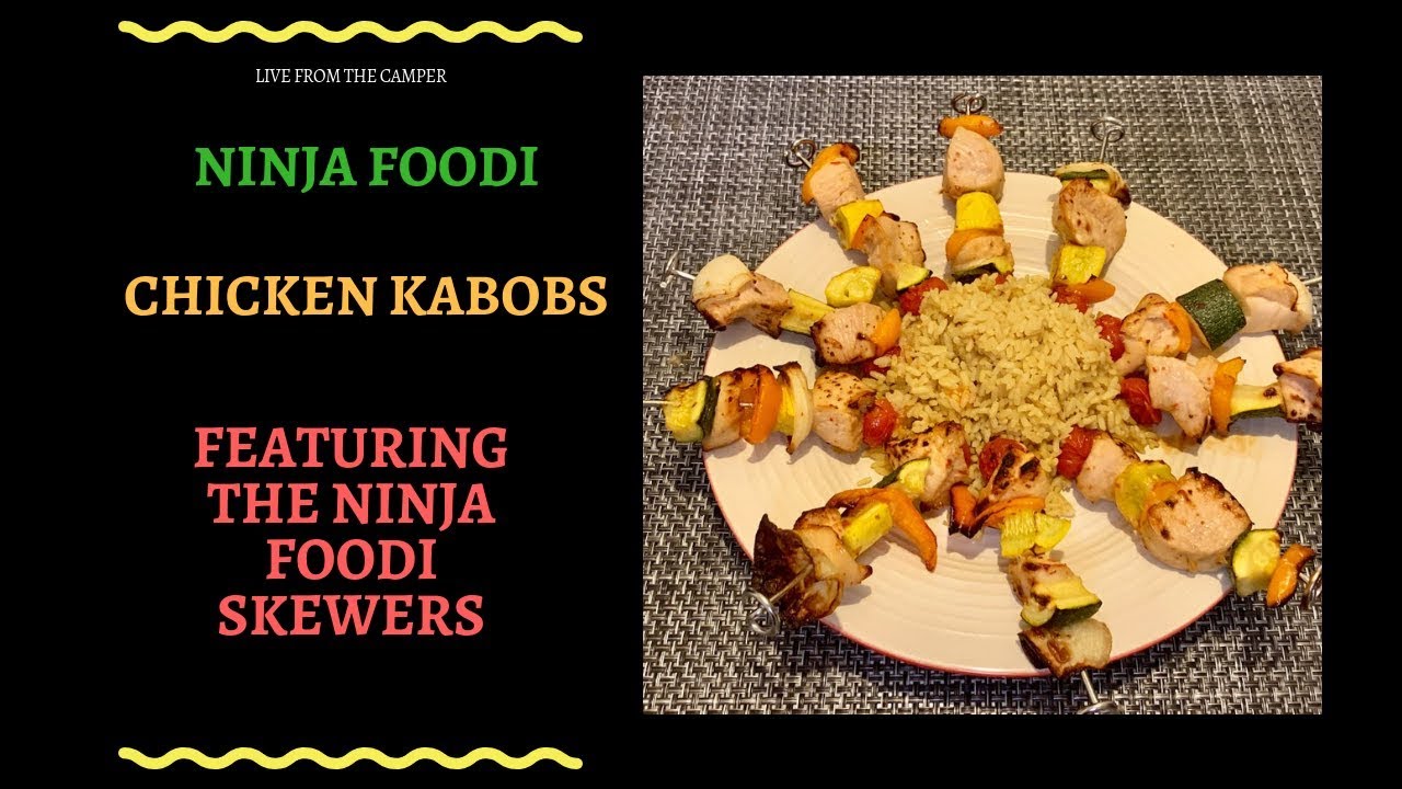 Ninja Foodi Chicken Kabobs (Air Fryer) - Mommy Hates Cooking