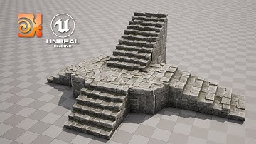 [Houdini Digital Asset] Medieval  Crypt - Procedural Stairs generator for UE5