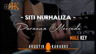 Purnama Merindu - Siti Nurhaliza | Akustik Karaoke (Male key/Nada Pria)