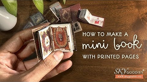 How to make a Miniature Book with real printed pages! Mini Book Binding Detailed Easy Tutorial Video