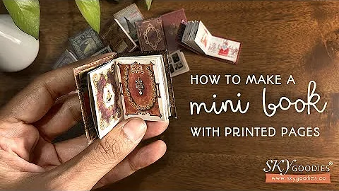 How to make a Miniature Book with real printed pages! Mini Book Binding Detailed Easy Tutorial Video
