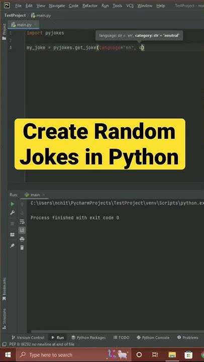 Create Random Jokes in Python - YouTube