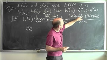 Why is the derivative of a sum the sum of derivatives? - Week 3 - Lecture 12 - Mooculus