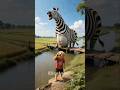 The poor puppy rescue zebra from bridge #puppy #rescue #zebra #bridge #animals #funny