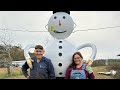 10 foot metal snowman with rudy scheese in monticello florida