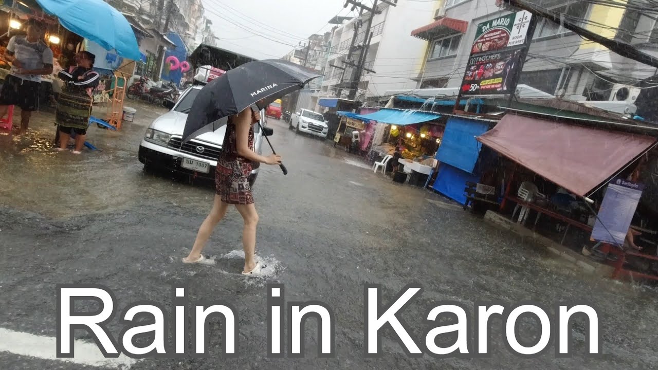 Rain in Karon, Phuket 22 september 2023(Subtitle)