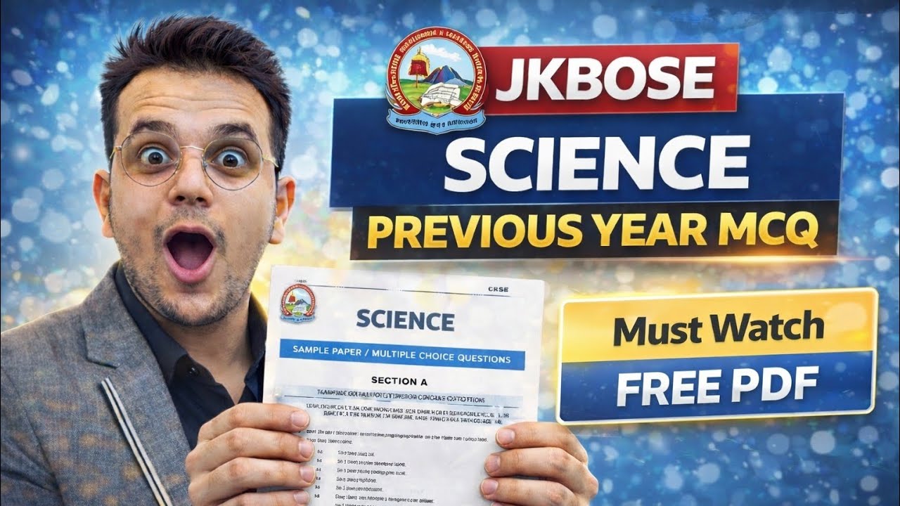 JKBOSE Previous Year MCQs 🔥 | Board Exam Most Important Questions | Class 10