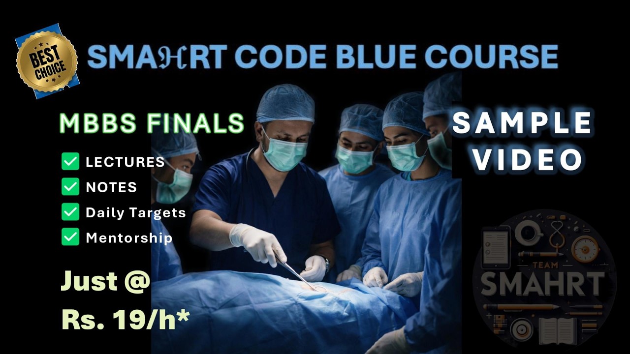 SMAℌRT CODE BLUE COURSE | SAMPLE | MBBS FINALS