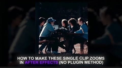 after effects zoom in/out tutorial { no plugin method }