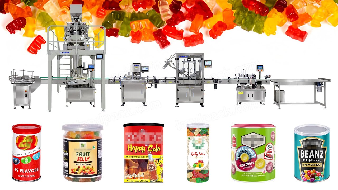 Gummy Cans Filling Seaming Machine Line - Fully Automatic High Accuracy
