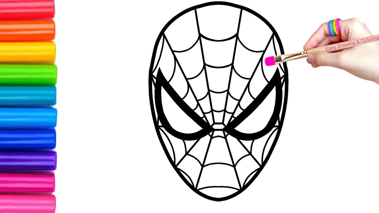 How to draw cute and easy Spider Man | Easy Drawing and Coloring for ...