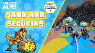 Tour of Watopia Stage 1 Race | Sand and Sequoias | (Advanced A) screenshot 3