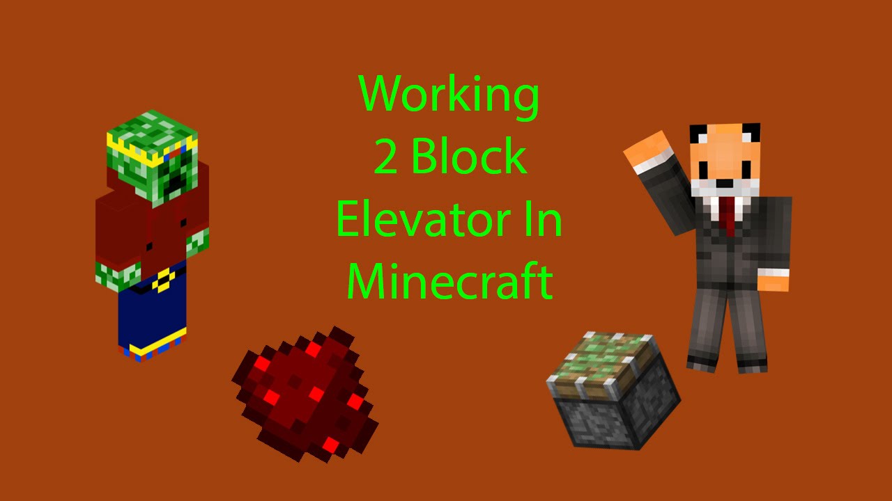 Working 2 block elevator in minecraft. - YouTube