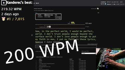 200 WPM Typeracer 100% Accuracy