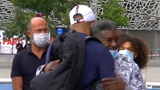 Mbappe Consoled By Family As PSG Return Home From Champions League Final Defeat