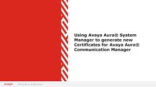 How to Install a Server Certificate on Avaya Aura Communication Manager
