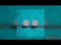 OEVAS 100% 925 Sterling Silver Sparkling High Carbon Diamond Sunflower Stud Earrings For Women Weddi