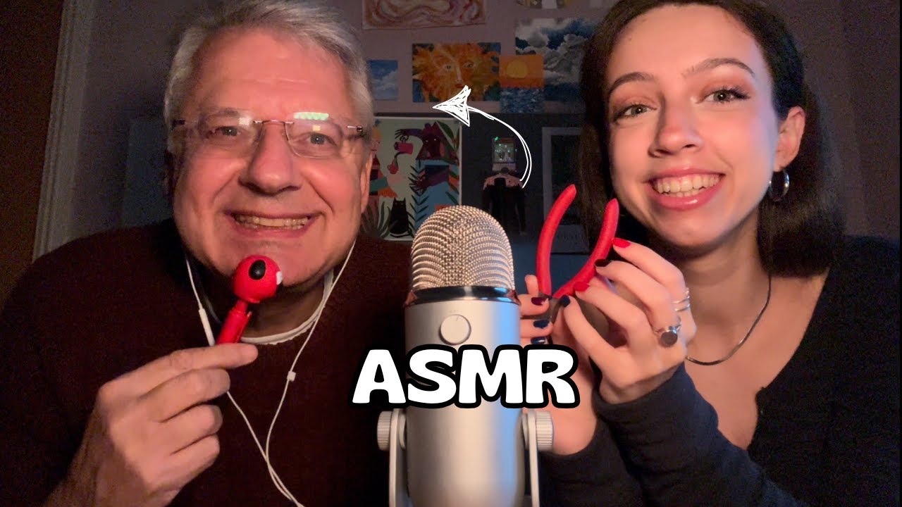 My Dad Tries ASMR for the FIRST TIME
