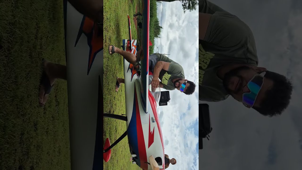 Manobras insanas com avião 3D de 111 cilindradas. Aeromodelismo raiz em ação.