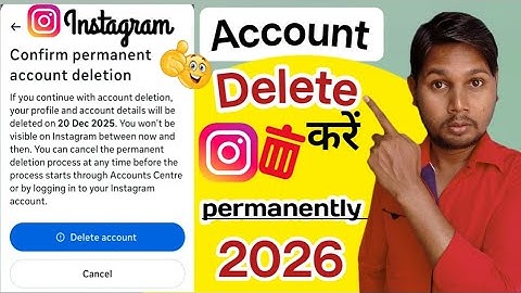 🤩 Instagram Account Delete Kaise Kare 2026 | Instagram ID Delete Permanently