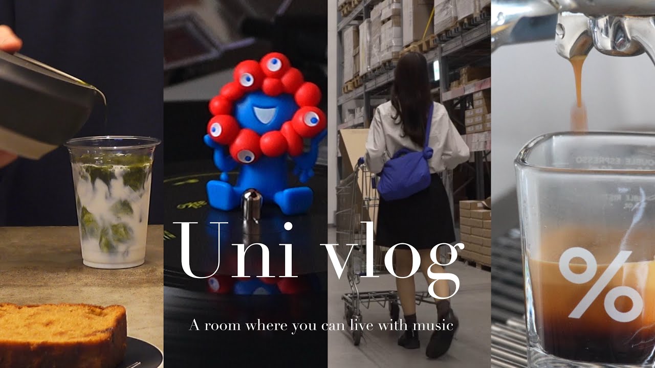 - vlog - ついにレコードを購入！💿  ｜大阪のカフェ紹介 ｜1R インテリア ｜一人暮らしルーティーン