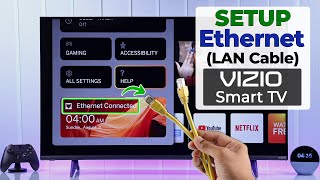 How To Connect Ethernet Network To Vizio Smart TV! [Cable]