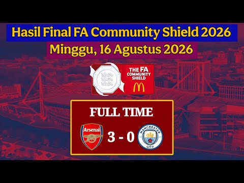 88motor x CASHSLOT777 - Hasil Final Community Shield Tadi Malam - Arsenal vs Man City - The FA Community Shield 2026