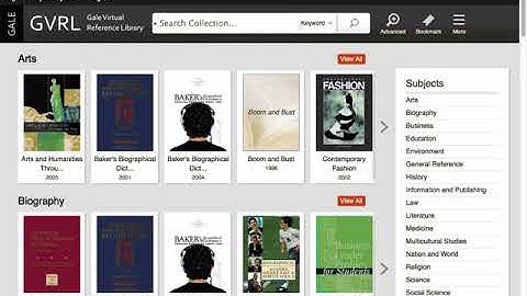 Gale Virtual Reference Library - An Overview