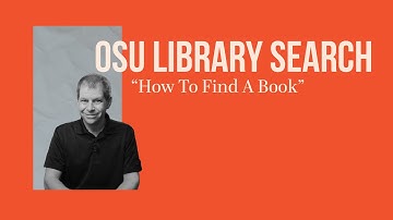 OSU Library Search: How To Find A Book In The Library Catalog