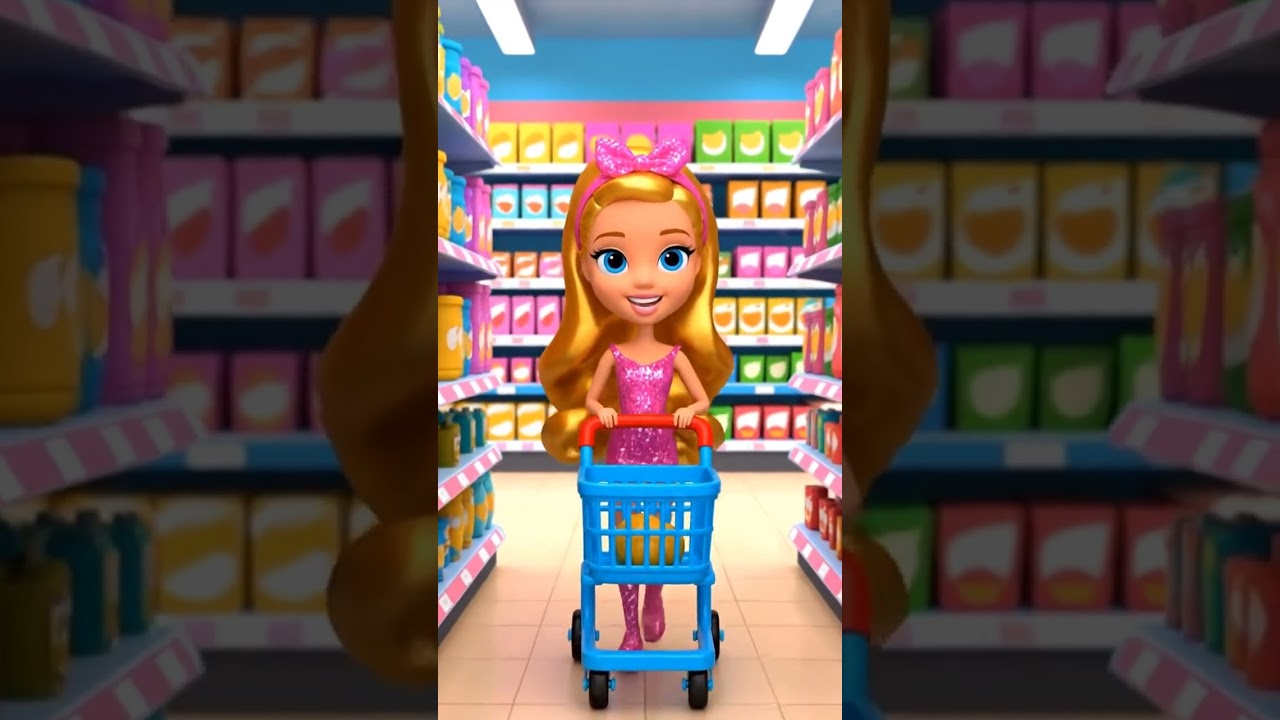 “Barbie’s fun grocery day at the shopping mall 🛍️ 🛒💖”