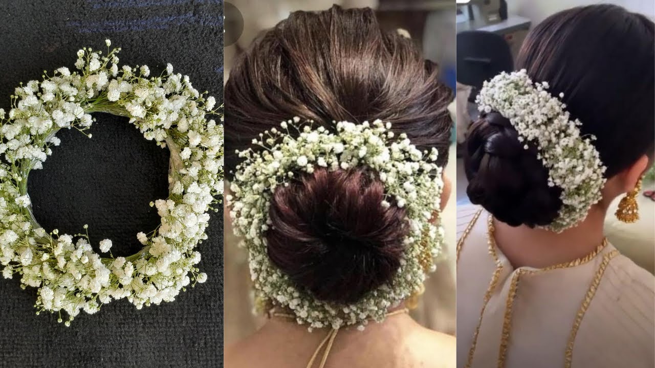 DIY - How to Make Bridal Hair Crown with Baby Breath Flowers - Making Floral Gypsophila Veni Wedding