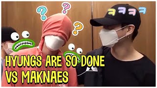 BTS When Hyungs Are So Done With Maknaes