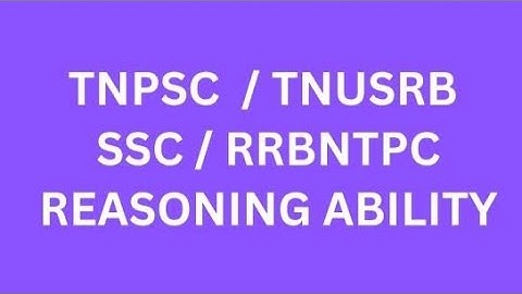 tnpsc group2 mains reasoning agility | tnpsc maths | rrbntpc reasoning puzzle | how to solve🤔