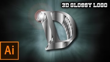 How to Create 3D Glossy Logo in Adobe Illustrator | Easy Tutorial