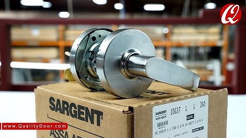 How it Works - SARGENT 10G37 Classroom Function Lever Lockset