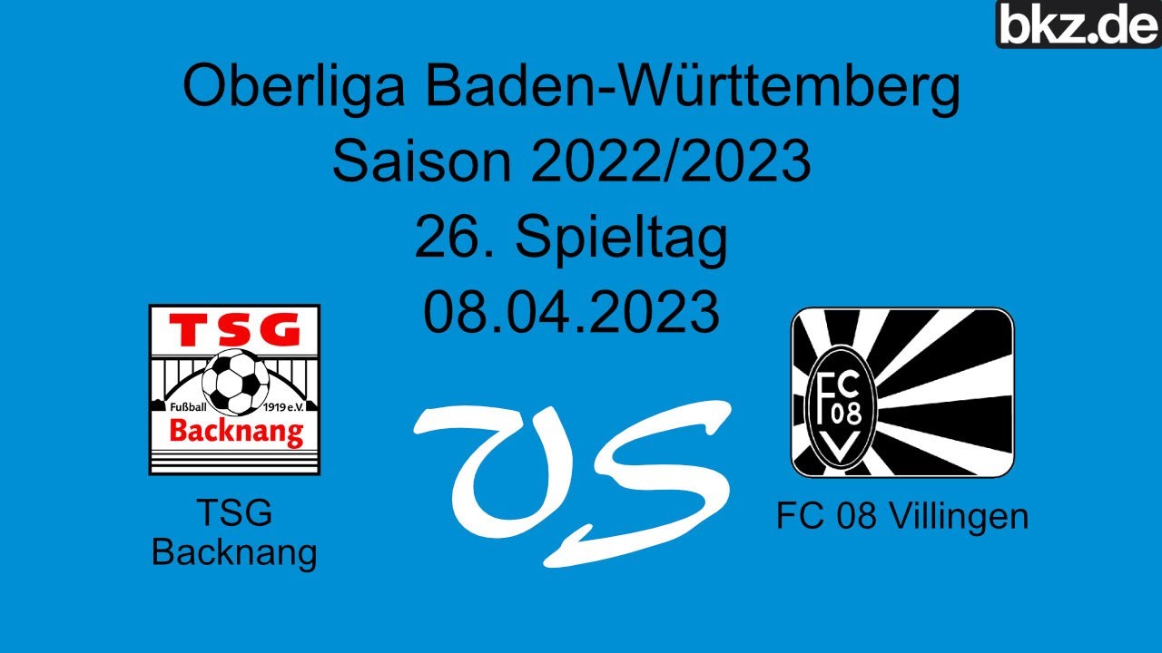 Fußball-Oberliga: TSG Backnang -  FC 08 Villingen
