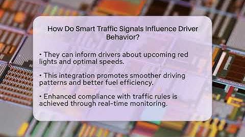 How Do Smart Traffic Signals Influence Driver Behavior? - Talking Tech Trends