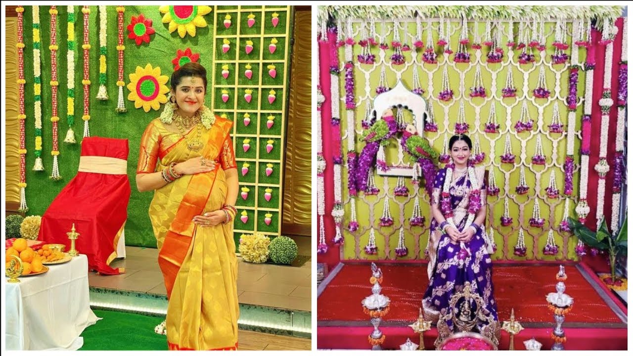 Top Sreemantham Decoration Ideas 2023||Traditional Baby Shower Decoration Ideas |valaikaappu decor