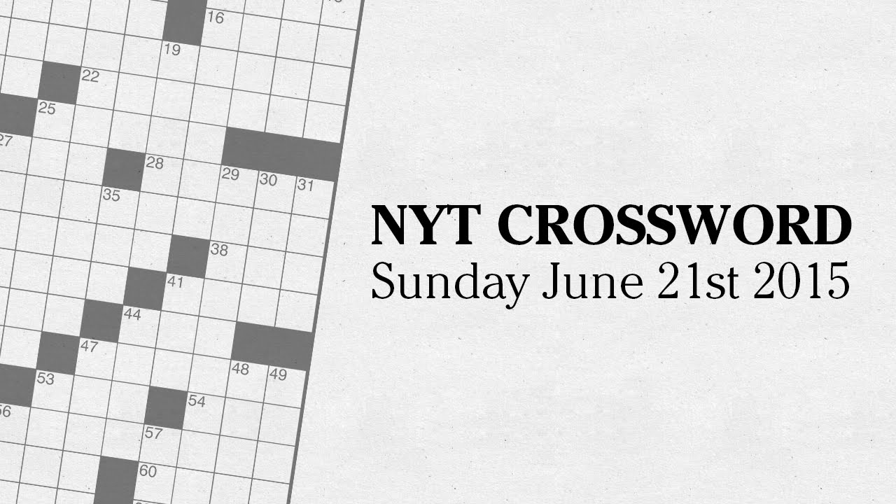 HOT OWL TEA (Let's Play the NYT Crossword: 21st June 2015) - YouTube