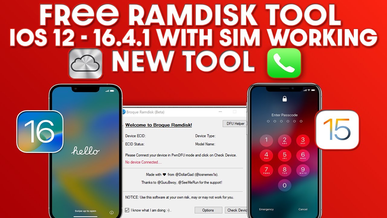 Free Unlock Passcode / iPhone Unavailable iOS 16.4.1 - 12.5.7 Sim working  With Broque Ramdisk⭐️🔥