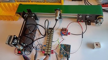 ชุดทดลองสายพานลำเลียงคัดแยกโลหะ mini conveyor