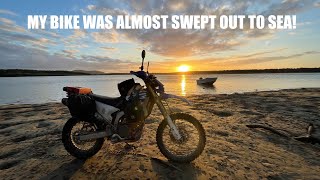 MY WR250R WAS ALMOST SWEPT OUT TO SEA!  Great Northern Adventure PART TWENTY THREE!