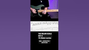 E Major Scale Guitar - 7th Mode: Locrian With Tabs 🎓 #shorts
