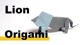 【Origami 折り紙】Lion ライオンを折って子供に尊敬されよう！