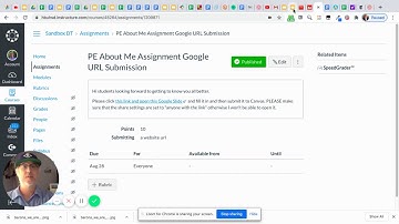 Teachers: How to create an  Google Slide Or Doc assignment in Canvas that asks for the website URL