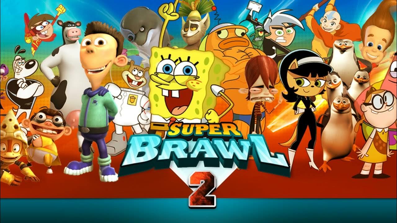 Super second. Игры Спанч Боб Nickelodeon. Super Brawl 2. Никелодеон супер БРАВЛ 2. Герои Никелодеон super Brawl 2.